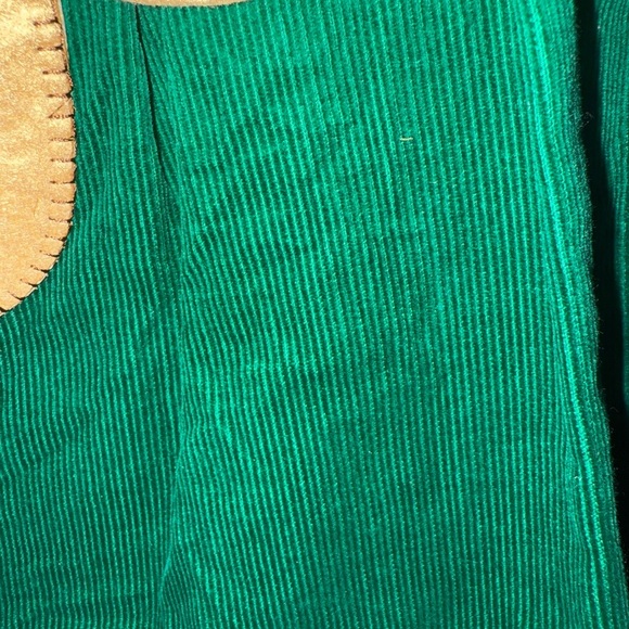 Rare Editions Christmas Reindeer Dress 24M Green Corduroy Holiday Outfit - Picture 4 of 9